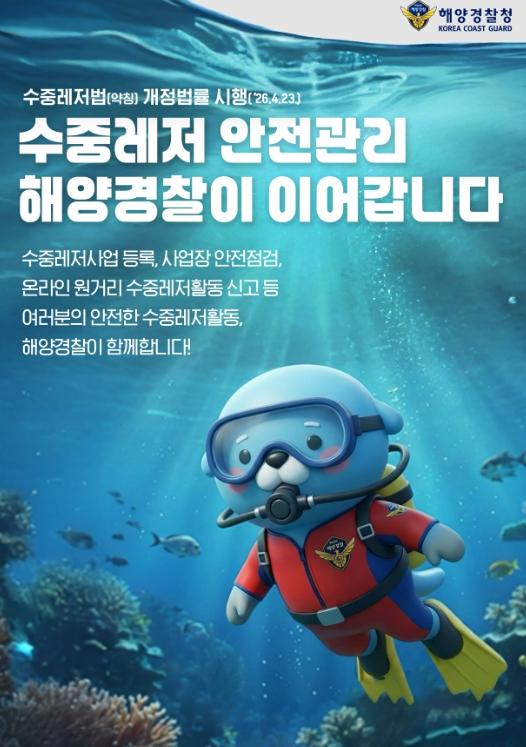 울진해경, 4월23일 개정 수중레저법 시행